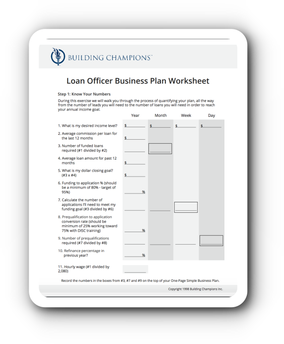 Business Plan for Loan Officers